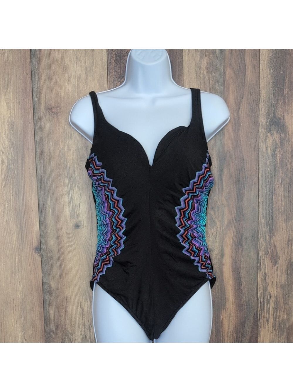 Miraclesuit Zip Line Temptress Underwire One Piece Swimsuit 8            L142